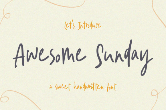 Awesome Sunday Font for Delicate, Cute Branding