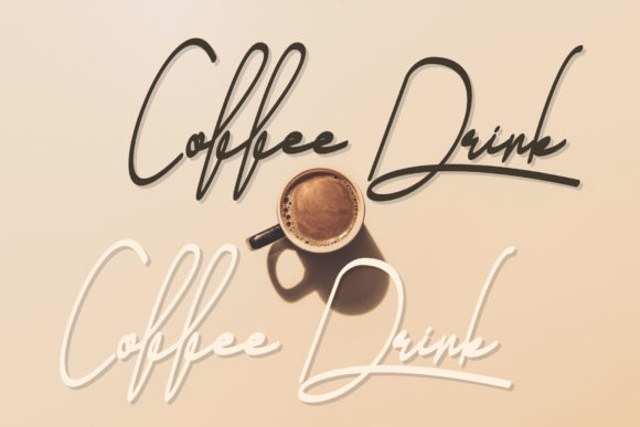 Coffee Drink Script Font for Handmade Branding