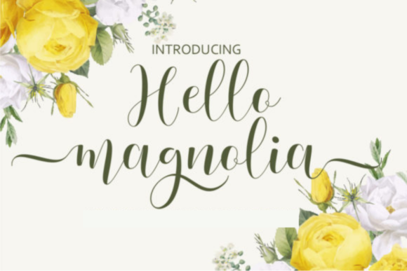 Hello Magnolia Font for Elegant Branding