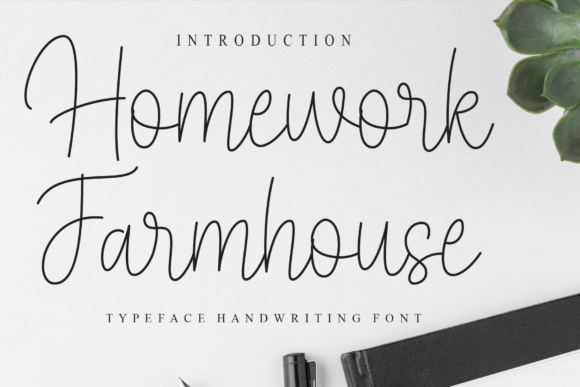 Homework Farmhouse Font for Elegant Digital Branding