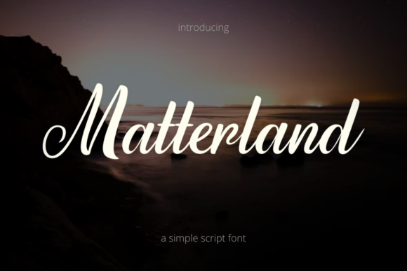 Matterland Script Handwritten Font for Crafters