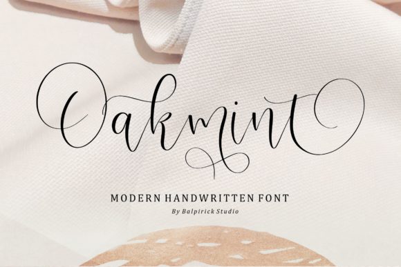 Oakmint Script Font for Elegant Handmade Designs