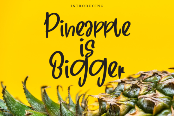 Pineapple in Bigger Script Font for Elegant Branding