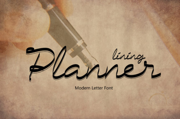 Planner Lining: A Script Handwritten Font for Elegant Digital Branding