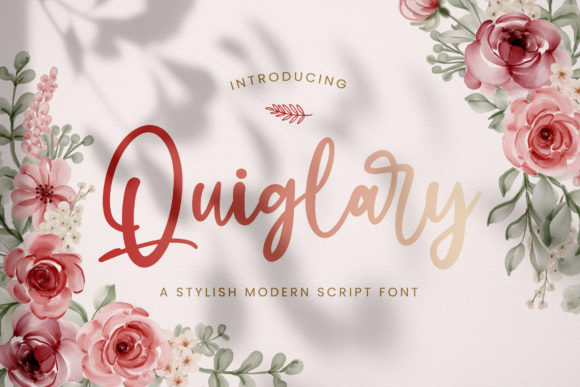 Quiglary: A Luxury Script Handwritten Font for Campaign Design