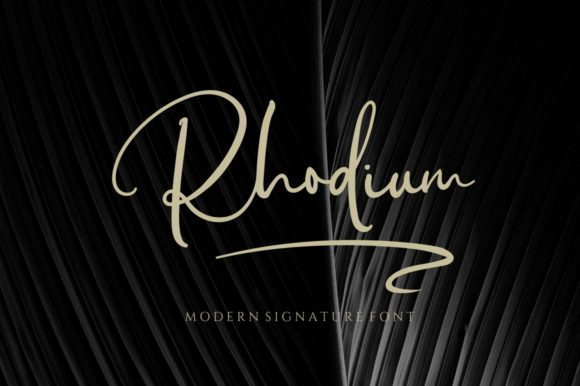 Rhodium Script Font for Elegant Handmade Designs