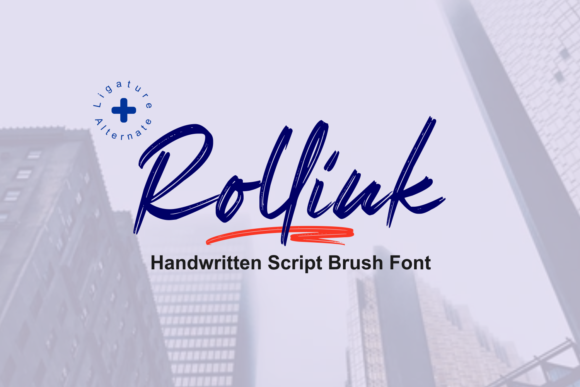 Rollink: A Brushed and Flowing Script Font for Editorial Warmth
