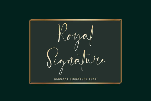 Royal Signature Font: A Delicate Script for Elegant Branding