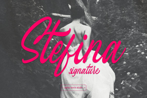 Stefina Signature Font for Romantic Brand Identity