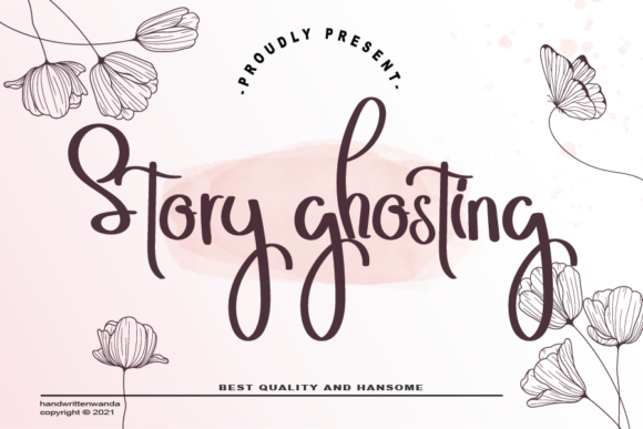 Story Ghosting Script Font for Handmade Creatives