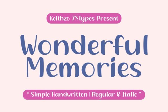 Wonderful Memories Script Font for Handmade Creators